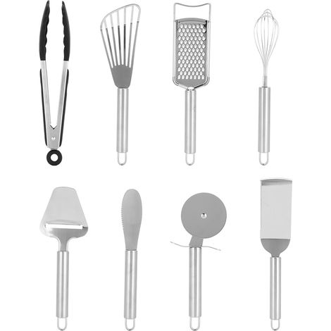 Cheese Grater Pizza Cutter Stainless Steel Butter Spatula MultiFunction Scraper Kitchen Tools (1/5)