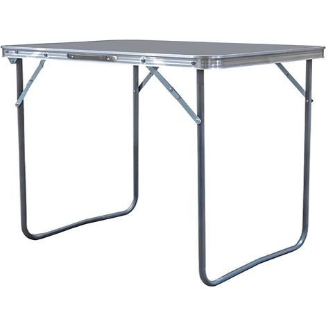Aga Mesa de camping plegable 80x60x70 cm Gris (1/4)