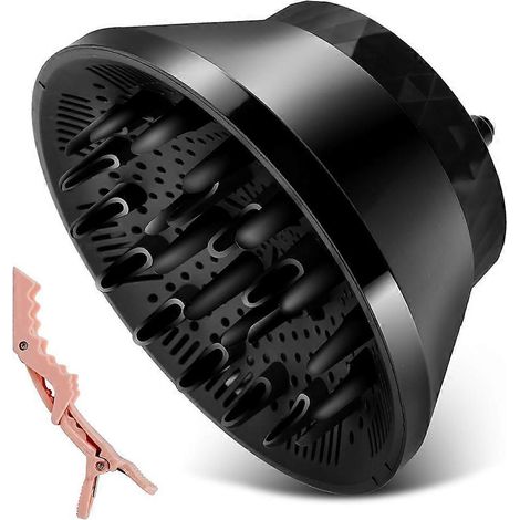Universeller Haartrockner-Diffusor mit Clip, für feines, dickes, lockiges, welliges und krauses Haar. Professionelles Friseur-Werkzeug. (1/5)
