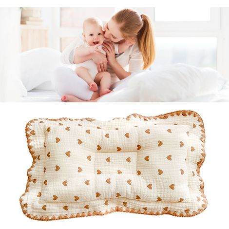 Anti-Plattkopfkissen für Babys von 0-6 Monaten, weiches und atmungsaktives Spitzenherz, optimaler Komfort für Neugeborene (1/5)