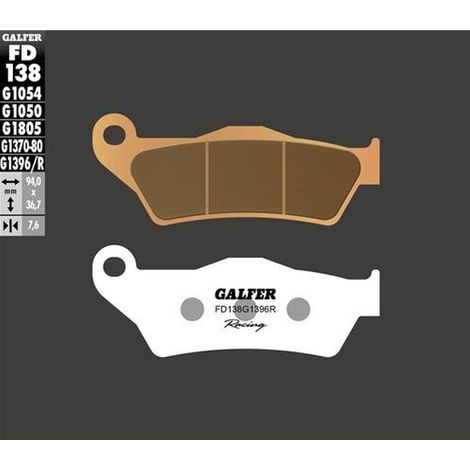 PLAQUETTES DE FREIN GALFER KH181 MÉTAL FRITTÉ (OR) COURSE TOUT-TERRAIN KTM SX/EXC '92-'20 (BREMBO)