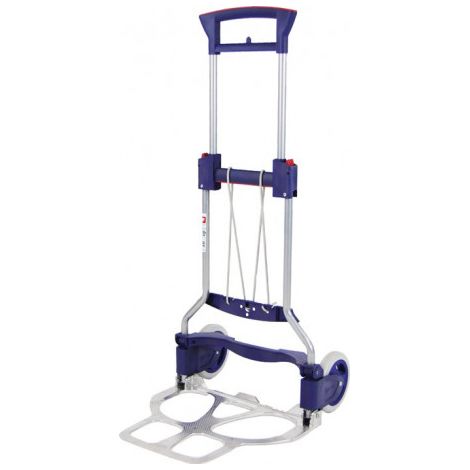 Diable de transport pliable tube d'acier aluminium H. 1130 mm L. pelle 410xl490