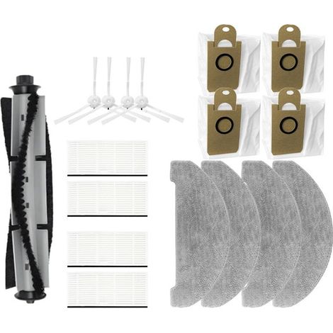 Zubehör für H14/Innos Innos R7/Lihas Lhhas Lh90 Saugroboter: Staubbeutel, HEPA-Filter, Walze, Seitenbürste, Reinigungstuch. (1/2)