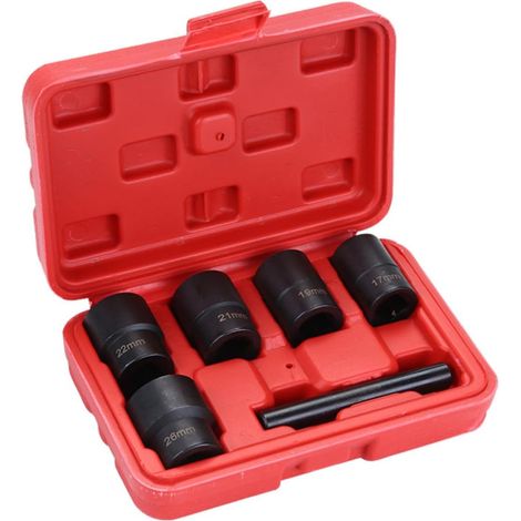 Extracteurs de Vis Endommagés 6 Pièces en Acier au Vanadium Abs Noir Boite Cliquet Endommagé Extracteurs, Coffret Étui de Transport, Compatible Plupart des Perceuses (1/5)