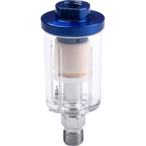 Séparateur huile-eau en cuivre – convient aux pistolets de pulvérisation, aux adaptateurs pour aérosols et aux petits appareils pneumatiques. (1/5)