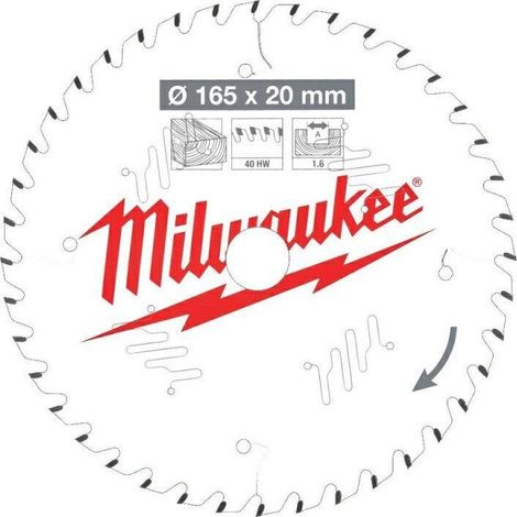 Milwaukee 4932471932 lama sega circolare 165 mm PTFE