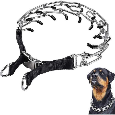 Stachelhalsband für Hunde, verstellbare Edelstahlglieder für optimalen Tragekomfort (1/5)