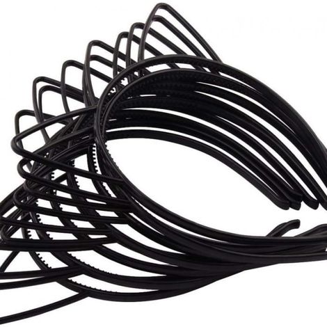 Serre-tête - HAOPYOU - BK82091 - 10 Pièces - Noir - Élastique - Pour Fille (1/4)