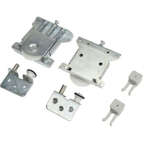 2 pièces Roulette Porte Coulissante placard,Pièces de porte coulissantes pour porte de garde-robe,roues,rouleaux,armoire Runners Guides,Roulette Placard Coulissant Armoire Porte Rouleau,Charge 30 kg (1/4)