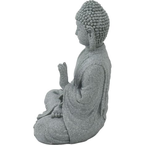 Statue de Bouddha en grès vert, figurine de Bouddha assis, décoration de salon, cour 7135K-02 (1/5)