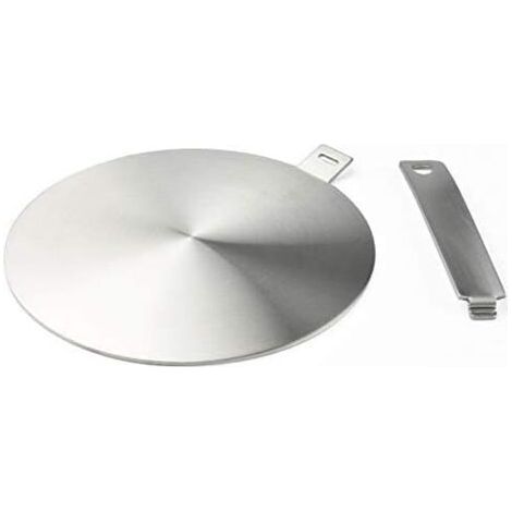 Adaptateur à induction, disque convertisseur pour plaque de cuisson à induction, plaque de diffusion de chaleur avec poignée et base séparables 20 cm (1/5)