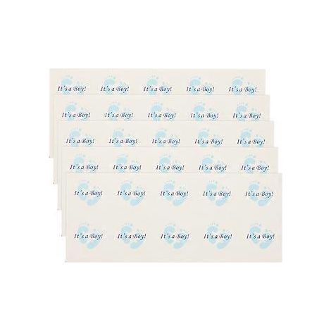 50 Blatt Geschenkkarton-Verschlussaufkleber, selbstklebende Aufkleber für Geschenkkartons, Bonbonbox-Aufkleber (Himmelblau)