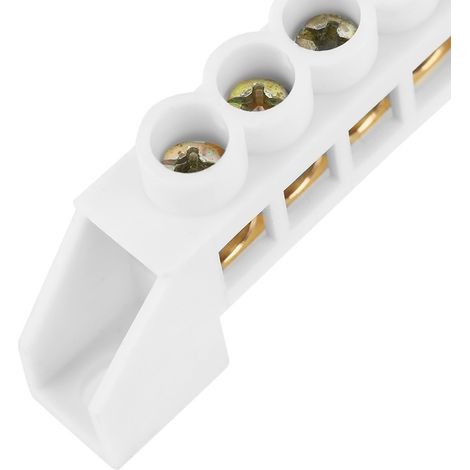 10 pièces bornier à vis en laiton pour câblage électrique, connecteur de répartition à pont 5 trous (1/5)