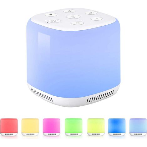 Ortviai Machine à Bruit Blanc Portable avec 34 Sons Naturels, Minuterie 30/60/90 min, 9 Effets Lumineux, Batterie 1800 mAh (1/4)