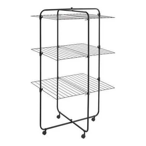 Tendedero Torre 3 Alturas Onyx 33m Negro METALTEX