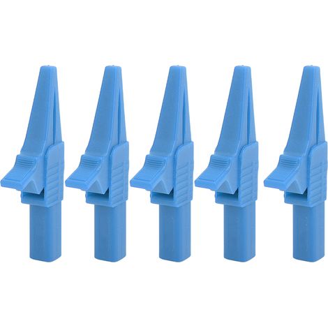 5 pièces J.60039 Pinces de Test Sécurité Multifonctions avec Douille 4mm pour Instruments Électroniques Bleu (1/5)