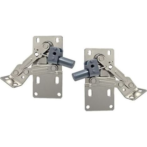 Lntyq Lot de 2 charnières de plateau basculant, charnière de support de porte rabattable, accessoires de quincaillerie pour meubles, charnière d'évier standard pour organisateur d'armoire (amortissem (1/5)