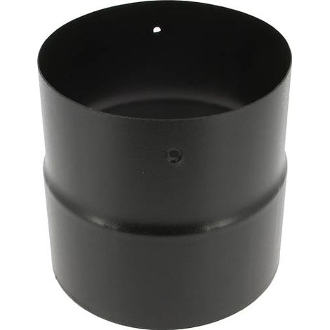 TEN – Réduction émail noir mat femelle-mâle Ø150-125 – Raccordement rigide pour chaudières gaz et fuel – Acier émaillé haute résistance