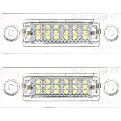 Lumière Plaque Immatriculation Arrière - Led 18 SMD - Pour VW Golf 4 à 7 Polo Passat B6 Skoda Superb - 2 Pièces (1/4)