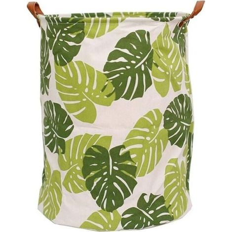 Foldable Canvas Laundry Basket with Handles, Collapsible Storage Container, Bucket for Kids Clothes, (1/4)