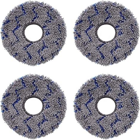 Lot de 4 serpillères de Rechange en Microfibre compatibles avec Ecovacs Deebot X1 Turbo, X1 Omni, Robots aspirateurs et serpillères. (1/5)