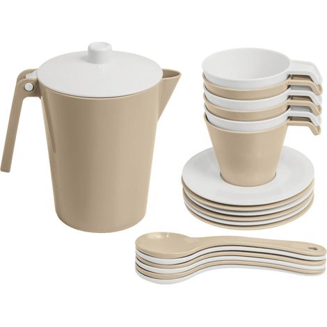 Juego de caf茅 Biscuit Cloud de 19 piezas