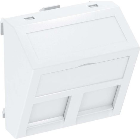 OBO Bettermann Soporte de tecnología de datos para 2 módulos de conexión Tipo A 45x45mm Policarbonato blanco puro RAL 9010, 6119238