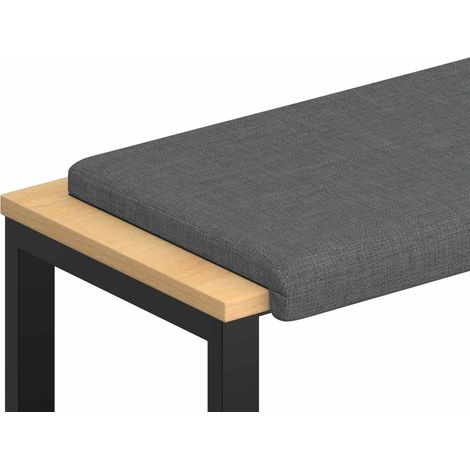 Coussin de banc Tissu Gris foncé Profondeur 35 cm vidaXL (1/5)