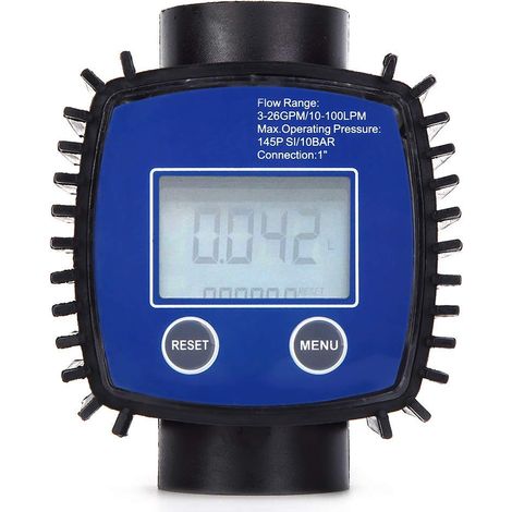 Débitmètre eau, Débitmètre de Capteur D'Eau, Capteurs de Débit Digital, Débitmètre Numérique à turbine électronique 10 bar, Capteur de débit d'eau, pour eau, diesel, avec filetage interne de 2,5 cm (1/5)