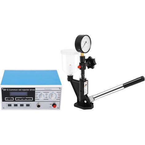 HAUTOUR Appareil de test d'injecteur, testeur d'injecteur Common Rail, pression de test 40 MPa, 0-60 MPa Testeur d'injecteur, réservoir d'huile 1 l avec filtre, utilisé pour voitures, tracteurs (1/5)