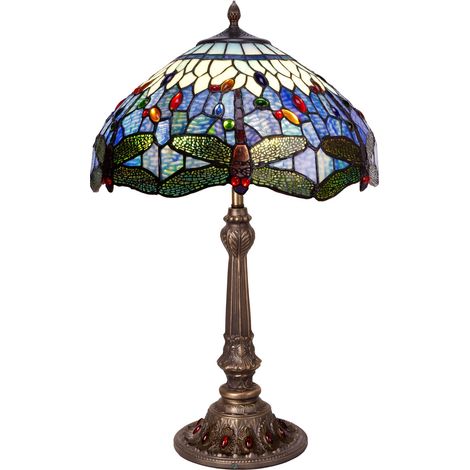 Grande Lampe de Table Tiffany diamètre 40cm Série Belle Epoque