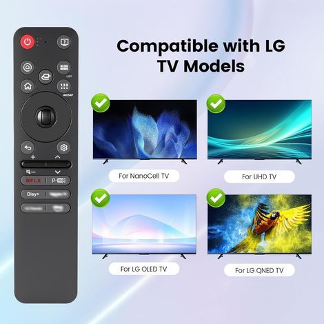 MR25GA IR Télécommande de rechange pour LG TV AKB76046603, télécommande universelle pour téléviseurs LG Magic Remote Control OLED QNED UHD LED LCD Smart TV (1/4)