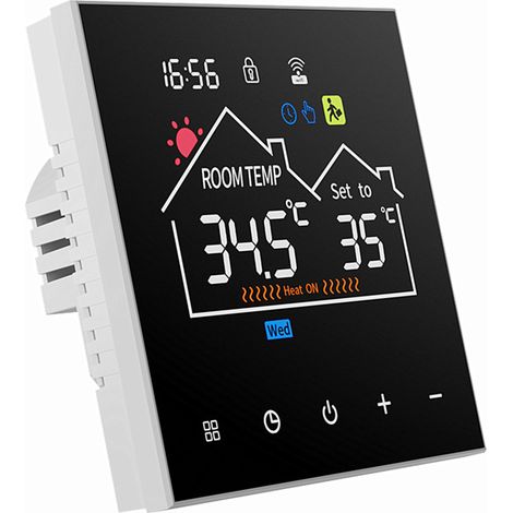 Thermostat de chaudière programmable 3A – Mémoire de panne de courant – Écran LCD couleur – Compatible chauffe-eau et chaudière à gaz - EAU 3 A