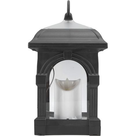 Lanterne solaire d'extérieur suspendue à énergie solaire, lumière chaude, lanterne de Table, bougie pour jardin, cour, Patio, décoration d'allée, noire (1/5)