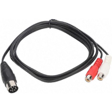 Câble adaptateur DIN 8 broches vers 2 RCA pour équipement audio (1/2)