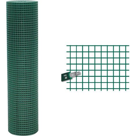 RETE ELETTROSALDATA PLASTIFICATA 12 x 12 Filo Ø mm. 1,2 - H. cm 100 x mt. 25