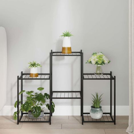 343125 vidaXL Flower Stand 83x25x60 cm Black Iron (1/5)