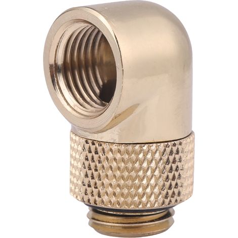 Raccord coudé à 90° pour refroidissement liquide d'ordinateur, filetage G1/4, rotation à 360° (1/5)