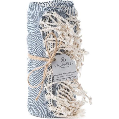 Toalla Hammam Yasmeen Premium Azul Marino - Peshtemal (1/3)