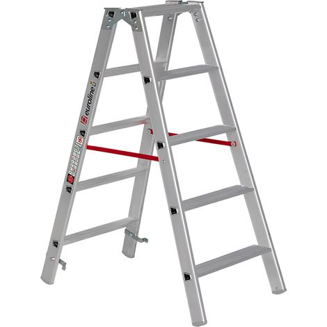 Euroline 20577 Stufenstehleiter 2x5 Stufen (1/2)