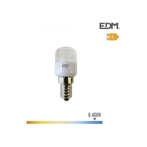 Bombilla tubular frigorífico led e14 0.5w 55lm 6400k luz fría ø2.6x60cm EDM