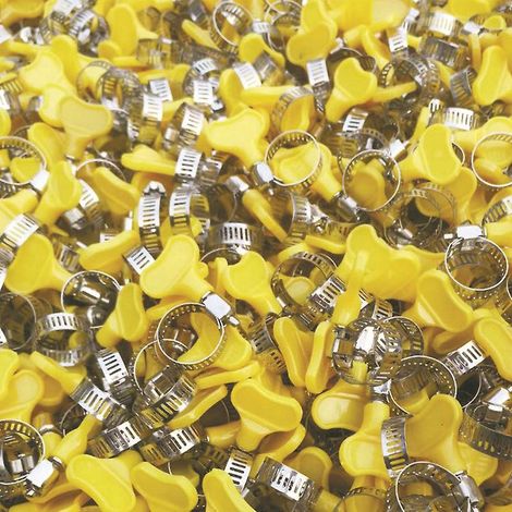 lot De 10 Colliers De Serrage De 25 40 Mm Avec Crou Papillon En Acier Inoxydable (25-38mm Yellow) Collier De Serrage De 9 Mm Pour Piscine, Mach (1/5)