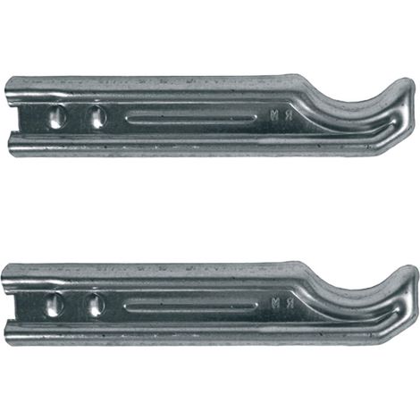 RAM – Lot de 2 supports à sceller pour radiateur en fonte – Longueur axe 255 mm – Longueur totale 290 mm – Résistant à la corrosion (1/2)