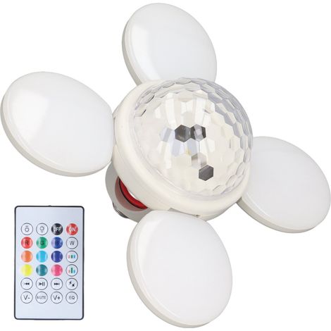 48W E27 RGBW Bluetooth-LED-Lampe mit Discokugel-Lautsprecher, Fernbedienung, farbenfroher Musik für Heimpartys, Clubs, Bars, Weihnachten (85-265V, Fernbedienung mit eingebauter Batterie) (1/5)