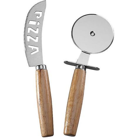 2 coupe-pizzas avec manche en bois (1/3)
