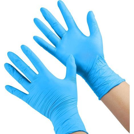 Lot de 100 gants jetables en nitro pour 4 à 12 ans Sans latex Non alimentaire Sans poussière Pour travaux manuels, peinture, jardinage, cuisin (1/5)