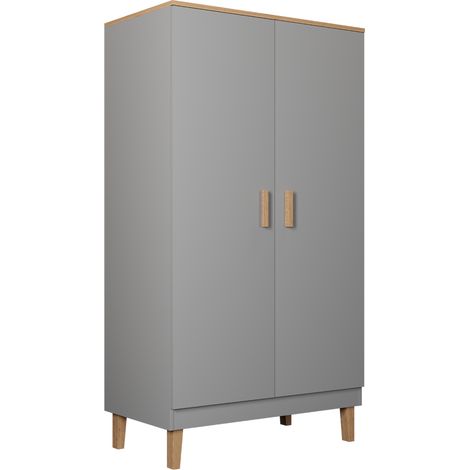 Armadio 2 ante Denver grigio 184cm