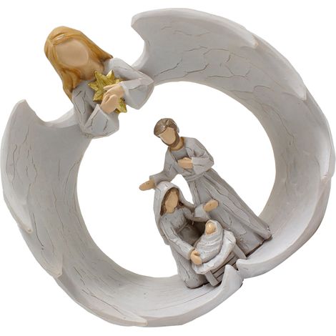 Statue d'ange en prière, figurine décorative en résine synthétique avec ailes d'ange, cadeau pour la maison (1/5)