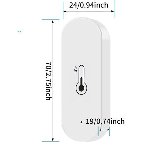 Intelligentes WLAN-Thermometer-Hygrometer, geringer Energieverbrauch zur Überwachung von Temperatur und Luftfeuchtigkeit in Innenräumen per App, kompatibel mit Alexa und Google Home für Gewächshäuser,
