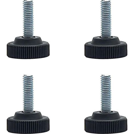 4 pieds de nivellement réglables, niveau de meuble, vis de nivellement de meuble, pieds de nivellement réglables avec filetage M8, vis de pied à base ronde pour pieds de machine (1/5)